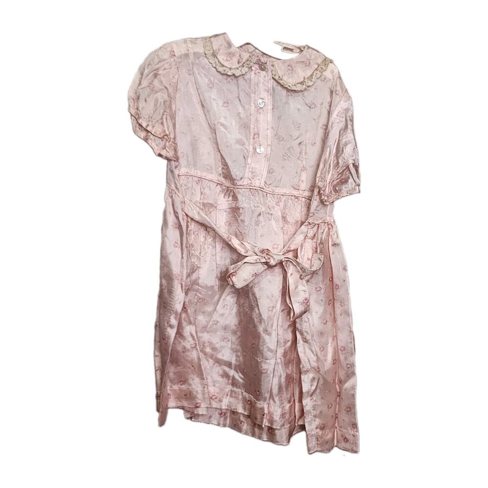 Vtg Sue Parker Cottagecore Prairie Floral Lace Dress Girls Size 5